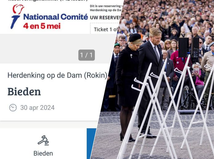 Handelaren verkopen gratis reserveringen dodenherdenking