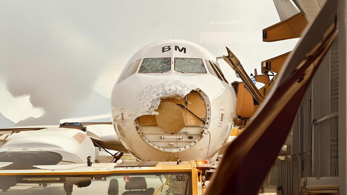 Vliegtuig ernstig beschadigd door extreem weer in Oostenrijk