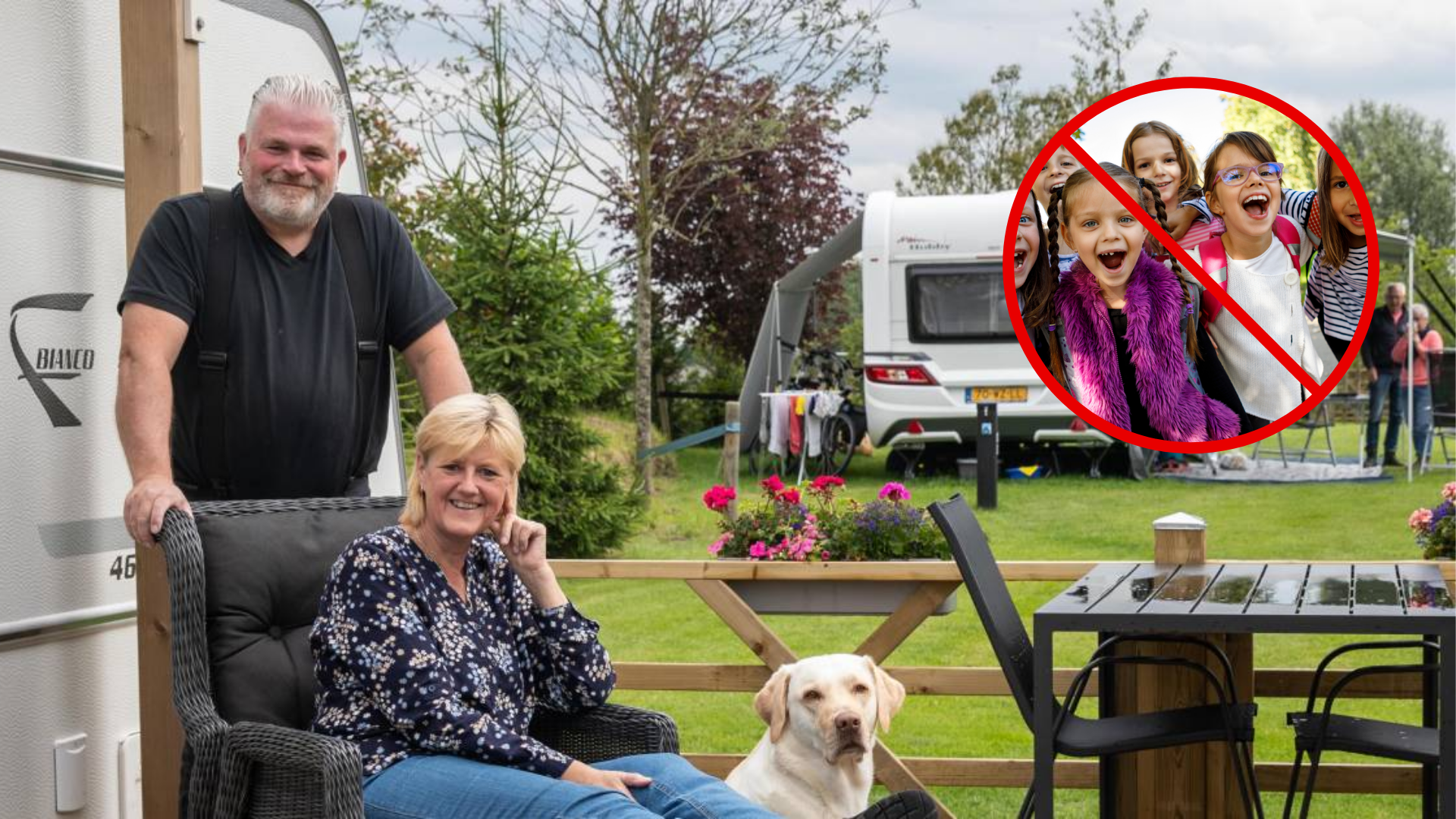 ‘Geen zin in krijsende kinderen’: Edward en Els beginnen adult-only camping