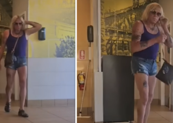 Vader stuurt transgender weg bij de damestoilet terwijl zijn dochter binnen zit