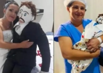 Vrouw (37) trouwt met pop Marcelo en bevalt zelfs van hem: “Ik ben trots op mijn gezin”