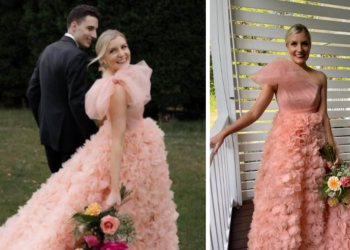 Camille krijgt kritiek op roze trouwjurk: “Die jurk hoort gewoon wit te zijn!”