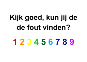 Kijk goed: Kun jij hier de fout vinden? Niet veel mensen lukt dit!