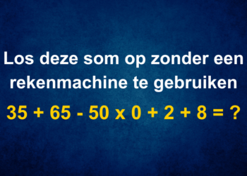 Mensen proberen deze som op te lossen maar niemand komt eruit! Kun jij het wel?