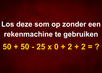 Som van de dag: Weet jij het antwoord? 96% heeft het fout!