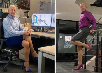 Mark (61) is vader van 3 en hetero: “Ik draag al jaren rokken en hakken naar werk, dat zouden meer mannen moeten doen”