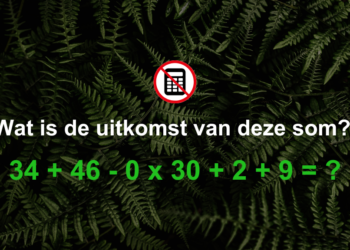 Som van de dag: Een rekenmachine is niet toegestaan