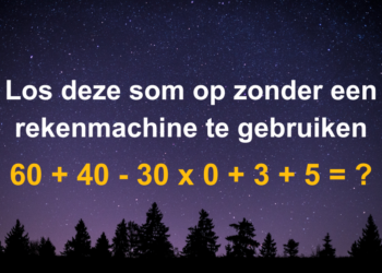 Som van de dag: Kan jij dit zonder rekenmachine?