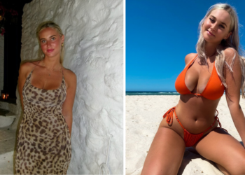 FOTO: Aimee laat even zien wat jij zou zien als je haar strandhanddoek zou zijn