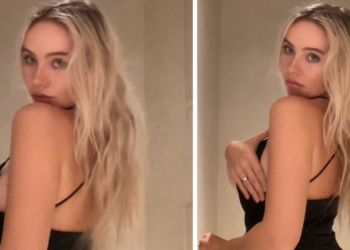 VIDEO: Juultje Tieleman knalt bijna uit haar te kleine zwarte jurkje dat weinig aan de verbeelding overlaat