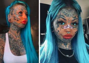 Dit is hoe Amber (25) eruit zag voordat ze 600 tatoeages nam