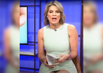 Video gaat viraal: Deze presentatrice liet op live-tv per ongeluk iets te veel zien