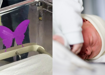 Dit moet je weten als je een paarse vlindersticker bij een baby ziet!