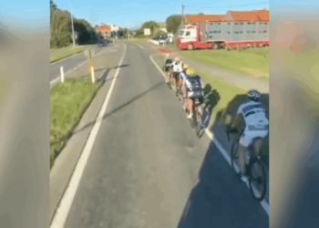 Belgische vrachtwagenchauffeur haalt wielrenners in en laat hilarisch deuntje horen: internet smult ervan