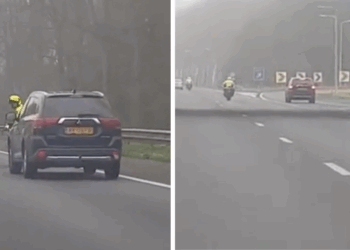 Asociale rijder drijft motoragent tot het uiterste – en dan flipt hij