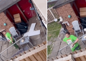 VIDEO: Burenruzie over schutting loopt compleet uit de hand – wie heeft hier gelijk?