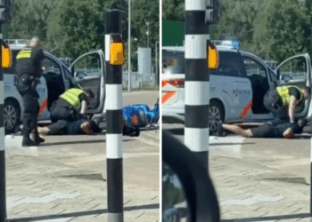 VIDEO: Deze politieaanhouding zorgt voor felle discussies – waren die twee trappen écht terecht of juist onnodig?