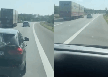 VIDEO: Deze vrachtwagenchauffeur laat zich niet intimideren door een asociale BMW-rijder en pakt hem aan