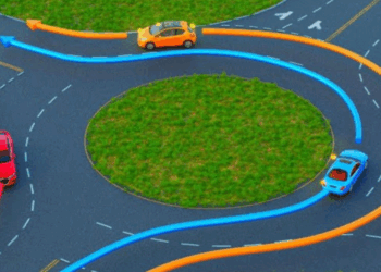 Bijna niemand heeft dit goed! Welke auto rijdt goed op deze rotonde?