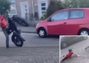 Deze jongen wilde net iets te stoer doen op zijn fatbike…