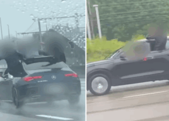 Ongelooflijk: trouwstoet trekt zich niks aan van verkeersregels