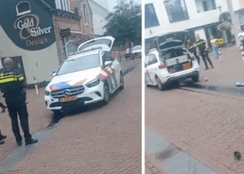Oei… Agenten letten niet goed op en slopen hun eigen auto