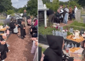 Picknick op begraafplaats door nieuwkomers zorgt voor woedende reacties: “Geen greintje respect”