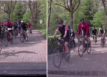 VIDEO: Man is woest op wielrenners die de weg in beslag nemen