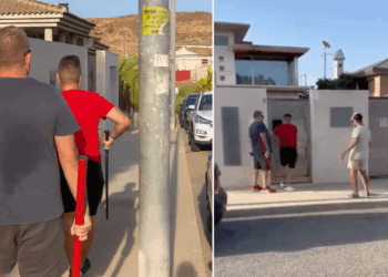 ZIEN: Spanjaarden hebben hun eigen manier om krakers eruit te zetten..