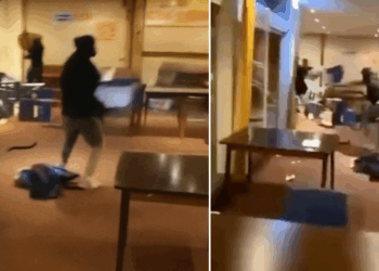 Jonge asielzoekers gooien met stoelen en slopen AZC Lochem