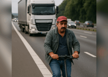 Politie haalt vrachtwagenchauffeur (55) op e-step van snelweg – de reden verbaast iedereen