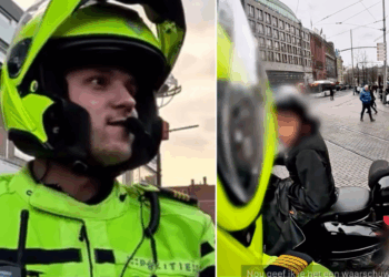 Politieagent confronteert bijdehand ventje op fatbike