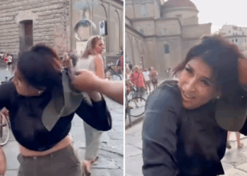 Zakkenroller dacht weg te komen… tot deze toerist haar niet meer losliet