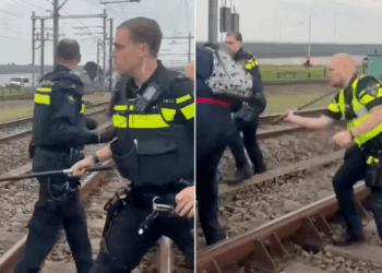 Complete chaos bij Rotterdamse spoor door linkse demonstranten