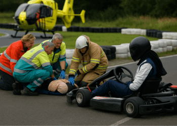 Ernstig ongeluk op kartbaan Poeldijk: vrouw raakt gewond nadat hoofddoek vast komt te zitten
