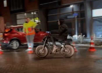 Winterweer leidt tot valpartijen met fatbikes op glad wegdek